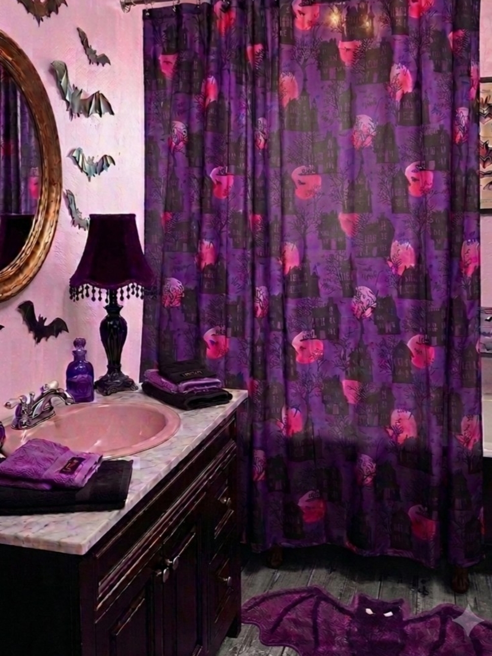 Betsey Johnson Halloween Bath Shower Curtain